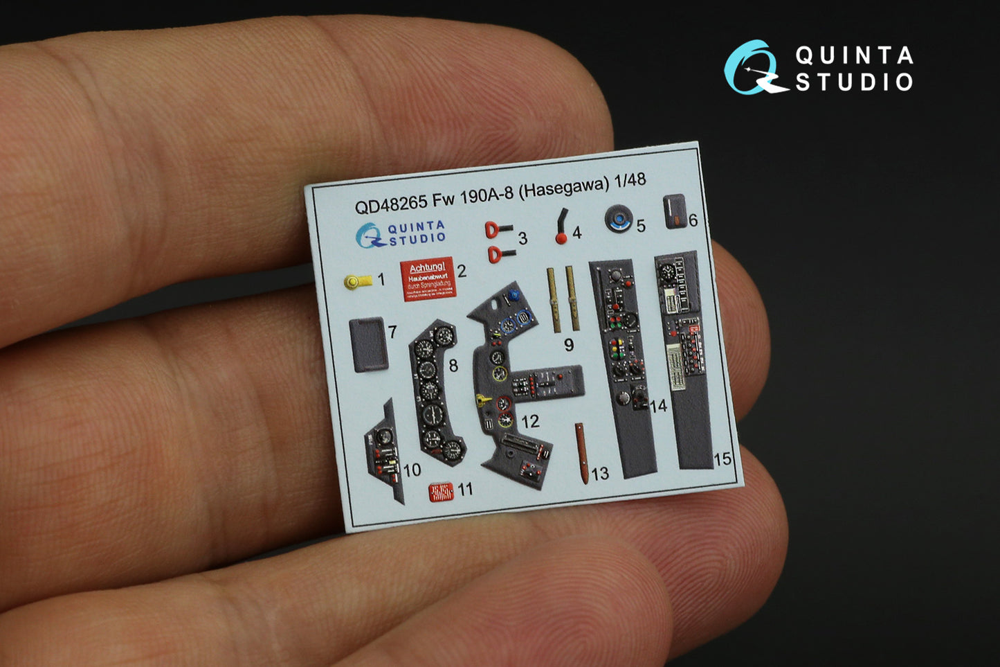 Quinta Studio QD48265 1:48 Fw-190A-8 3D Interior Decal