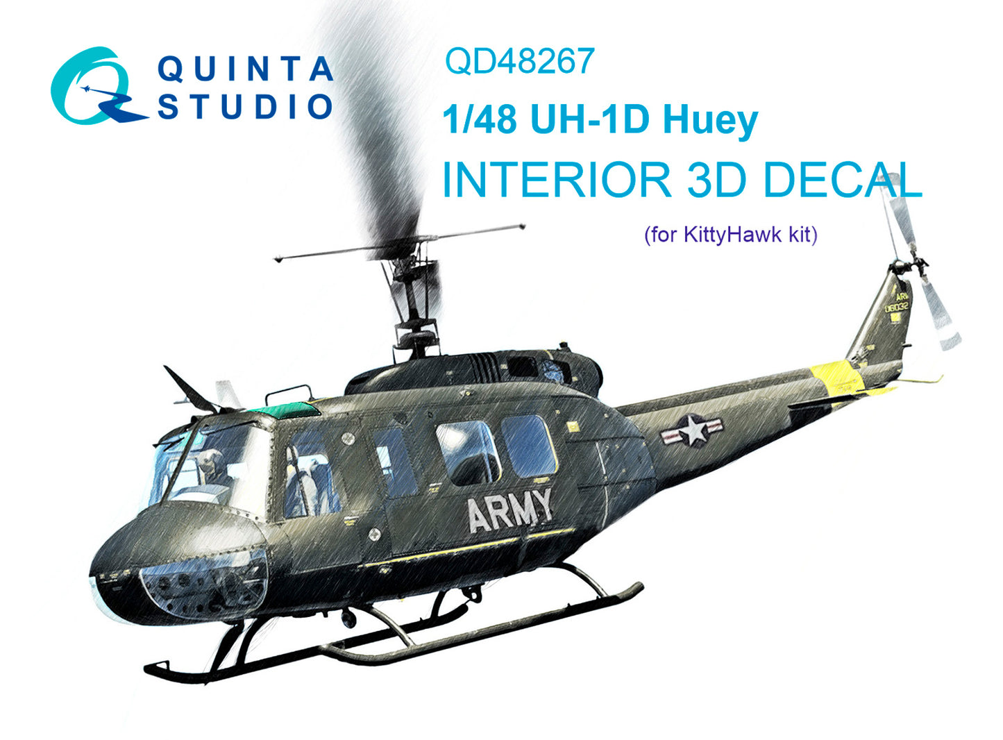Quinta Studio QD48267 1:48 Bell UH-1D 3D-Printed Interior Decals