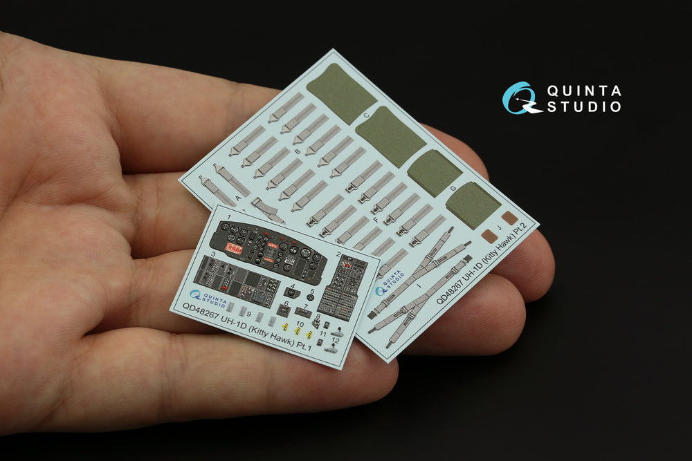 Quinta Studio QD48267 1:48 Bell UH-1D 3D-Printed Interior Decals