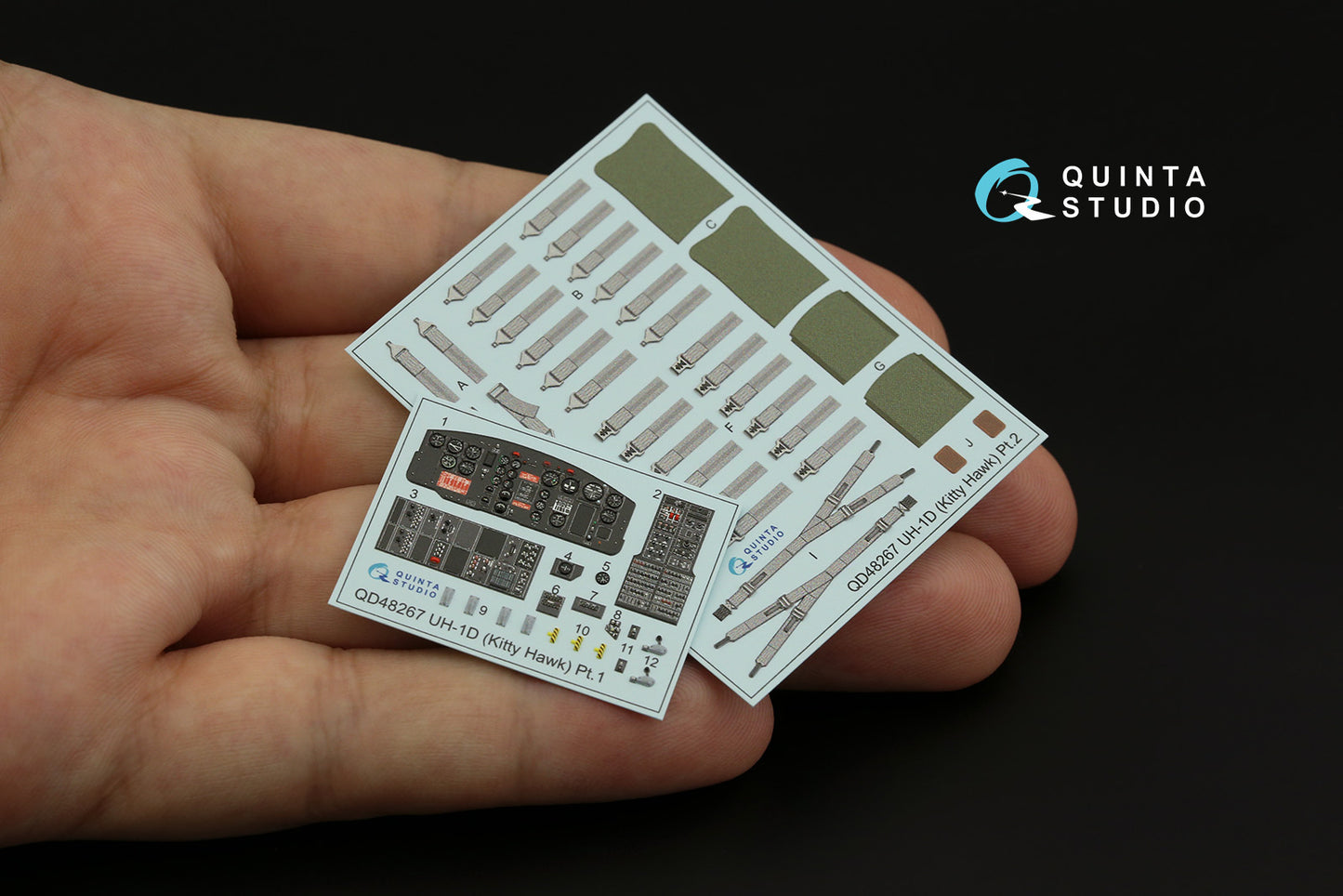 Quinta Studio QD48267 1:48 Bell UH-1D 3D-Printed Interior Decals