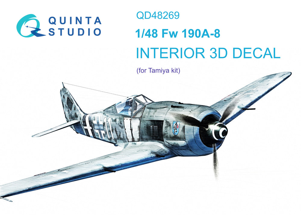 Quinta Studio QD48269 1:48 Fw-190A-8 3D Interior Decal