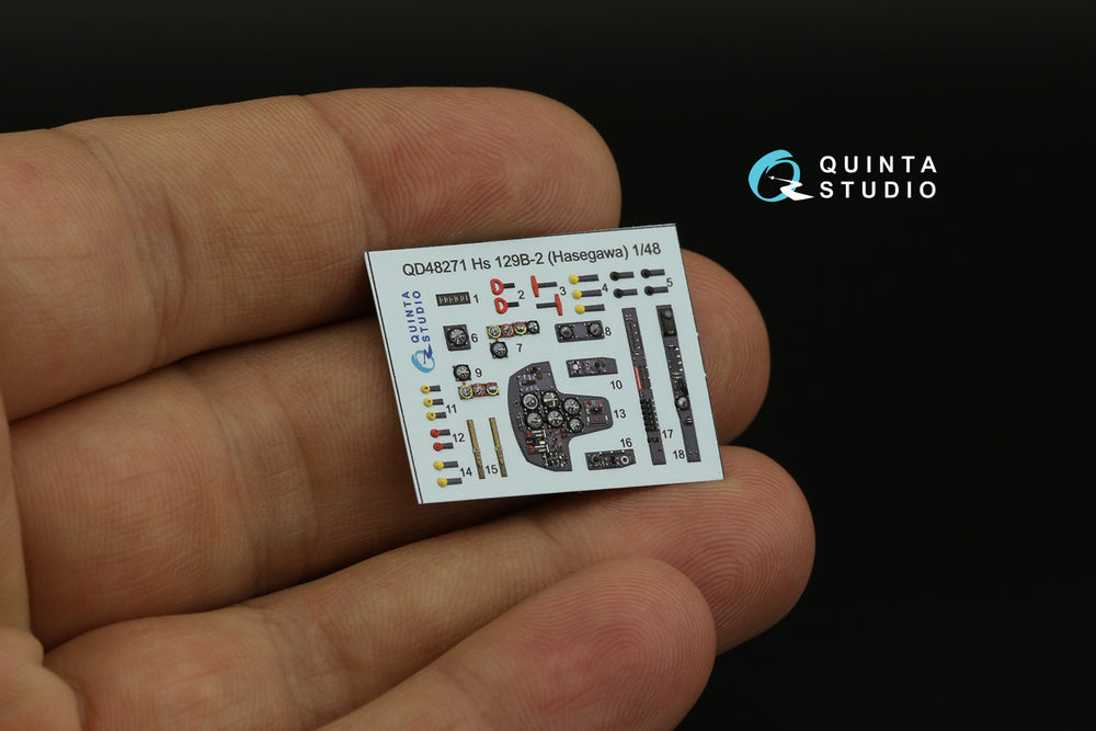 Quinta Studio QD48271 1:48 Hs-129B-2 3D Interior Decal