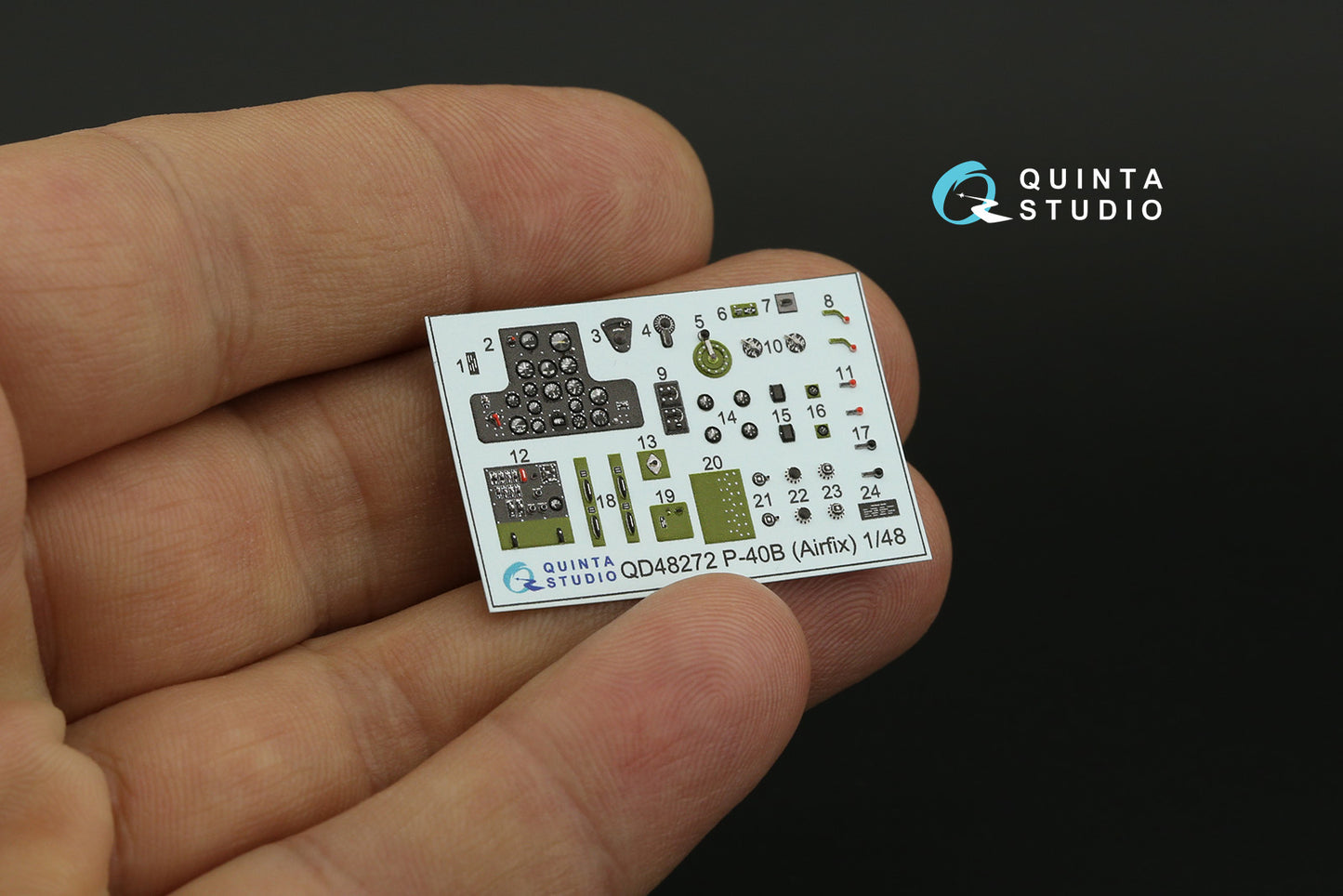 Quinta Studio QD48272 1:48 Curtiss P-40B 3D-Printed Interior Decals