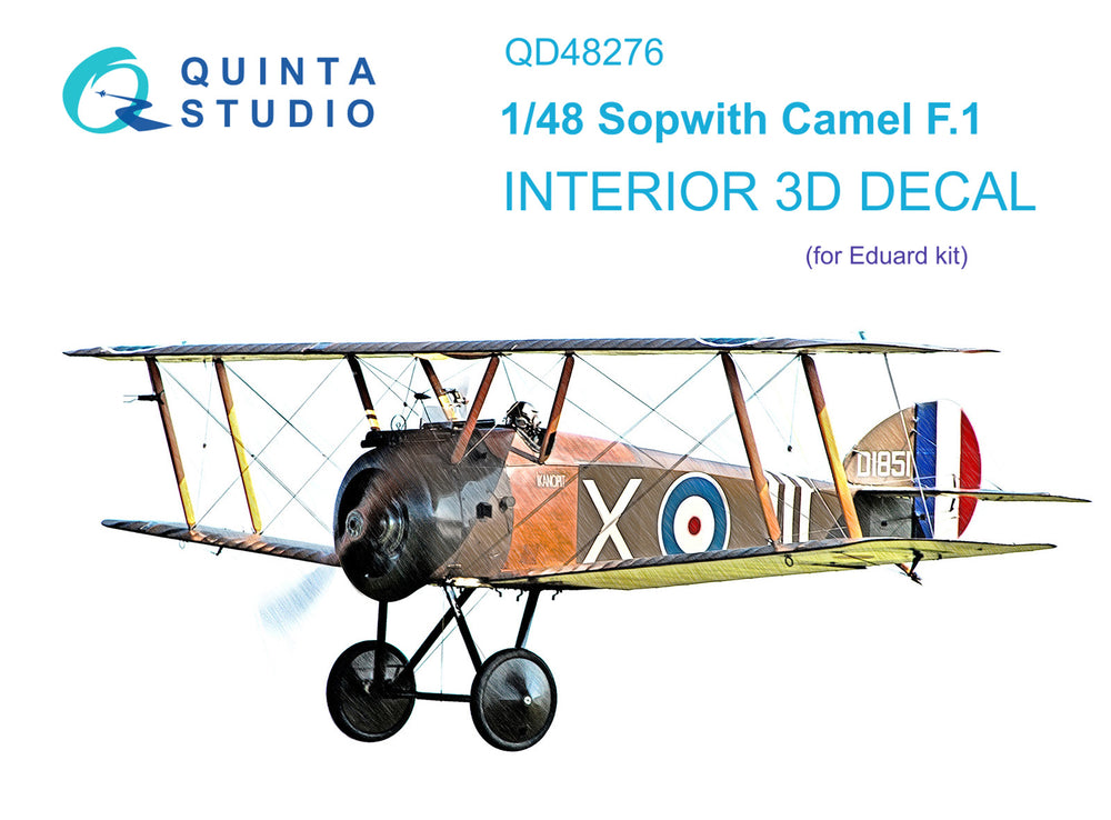Quinta Studio QD48276 1:48 Sopwith Camel F.1 3D Interior Decal