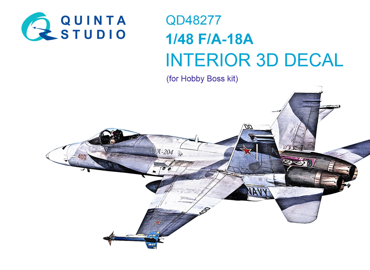 Quinta Studio QD48277 1:48 F/A-18A Hornet 3D Interior Decal