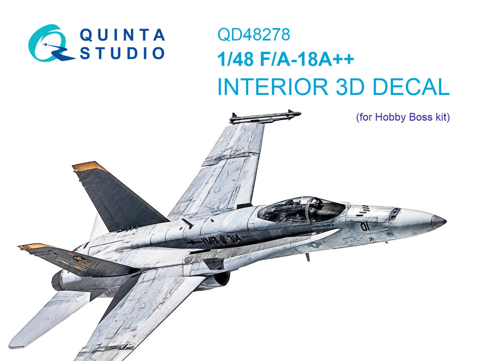 Quinta Studio QD48278 1:48 F/A-18A++ Hornet 3D Interior Decal