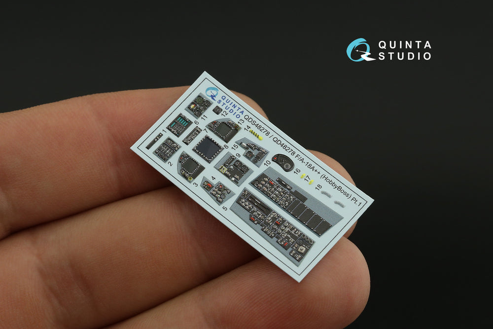 Quinta Studio QD48278 1:48 F/A-18A++ Hornet 3D Interior Decal
