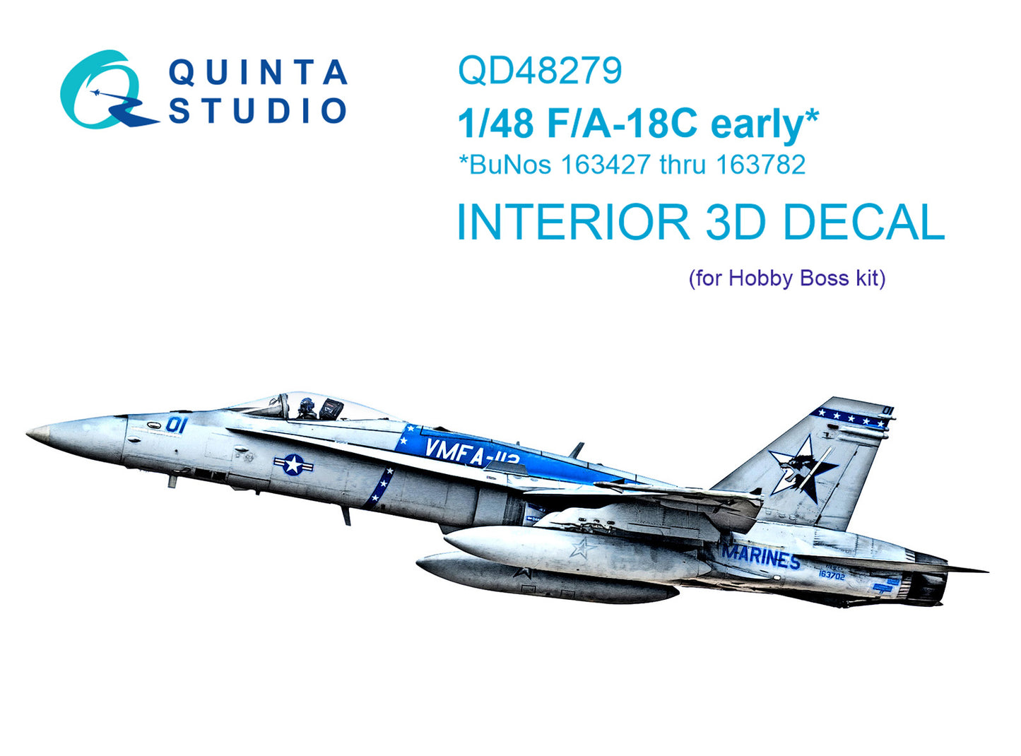 Quinta Studio QD48279 1:48 F/A-18C Early Hornet 3D Interior Decal