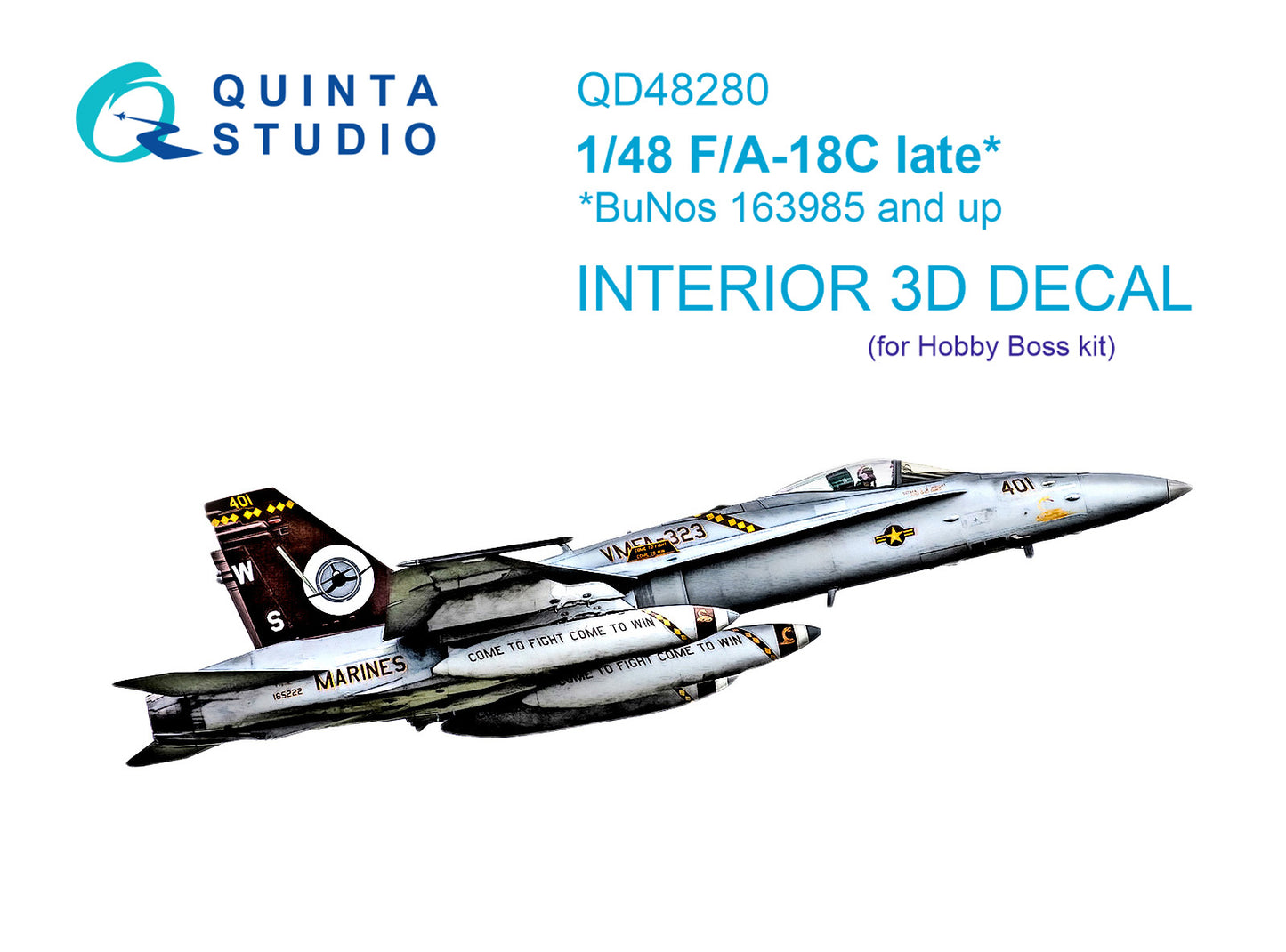 Quinta Studio QD48280 1:48 F/A-18C Late Hornet 3D Interior Decal