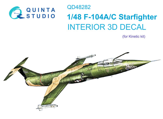 Quinta Studio QD48282 1:48 F-104A/C Starfighter 3D Interior Decal