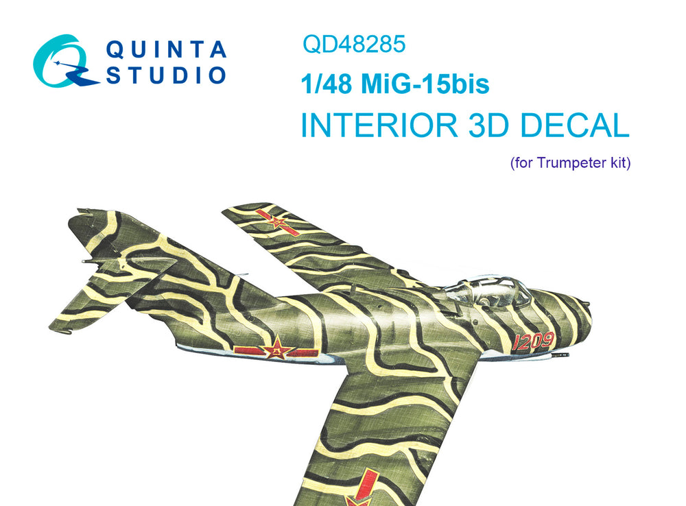 Quinta Studio QD48285 1:48 MiG-15bis 3D Interior Decal