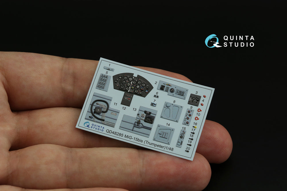 Quinta Studio QD48285 1:48 MiG-15bis 3D Interior Decal