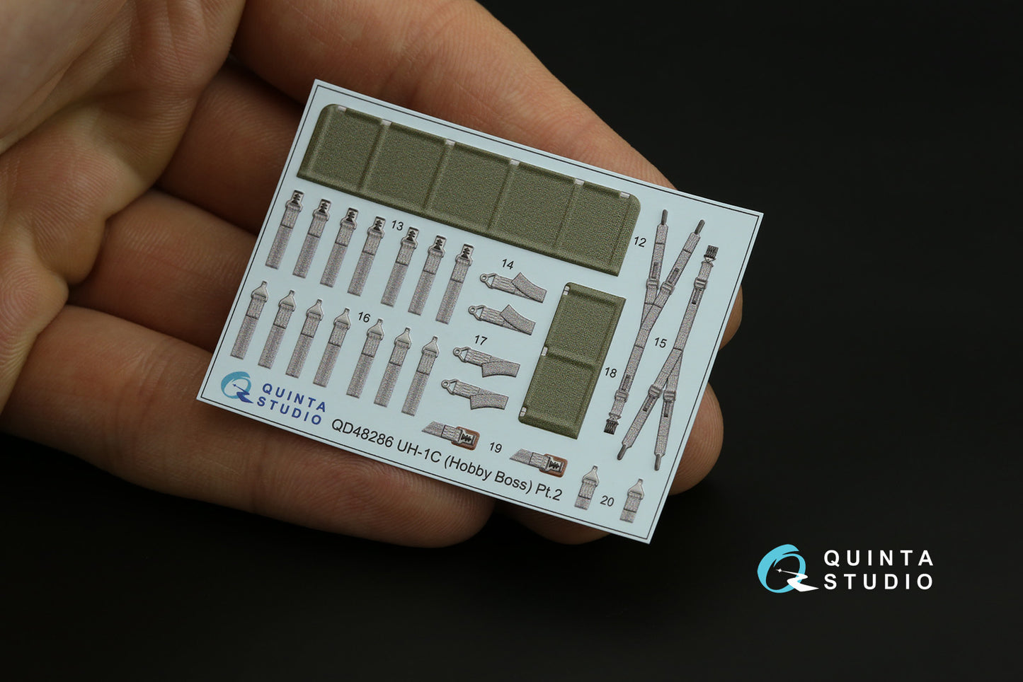 Quinta Studio QD48286 1:48 Bell UH-1C 3D-Printed Interior Decals