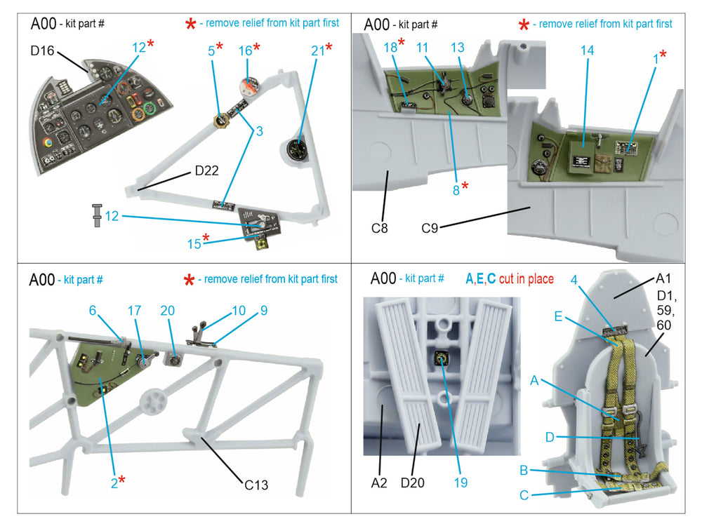 Quinta Studio QD48287 1:48 Hurricane Mk.I/Ib 3D Interior Decal