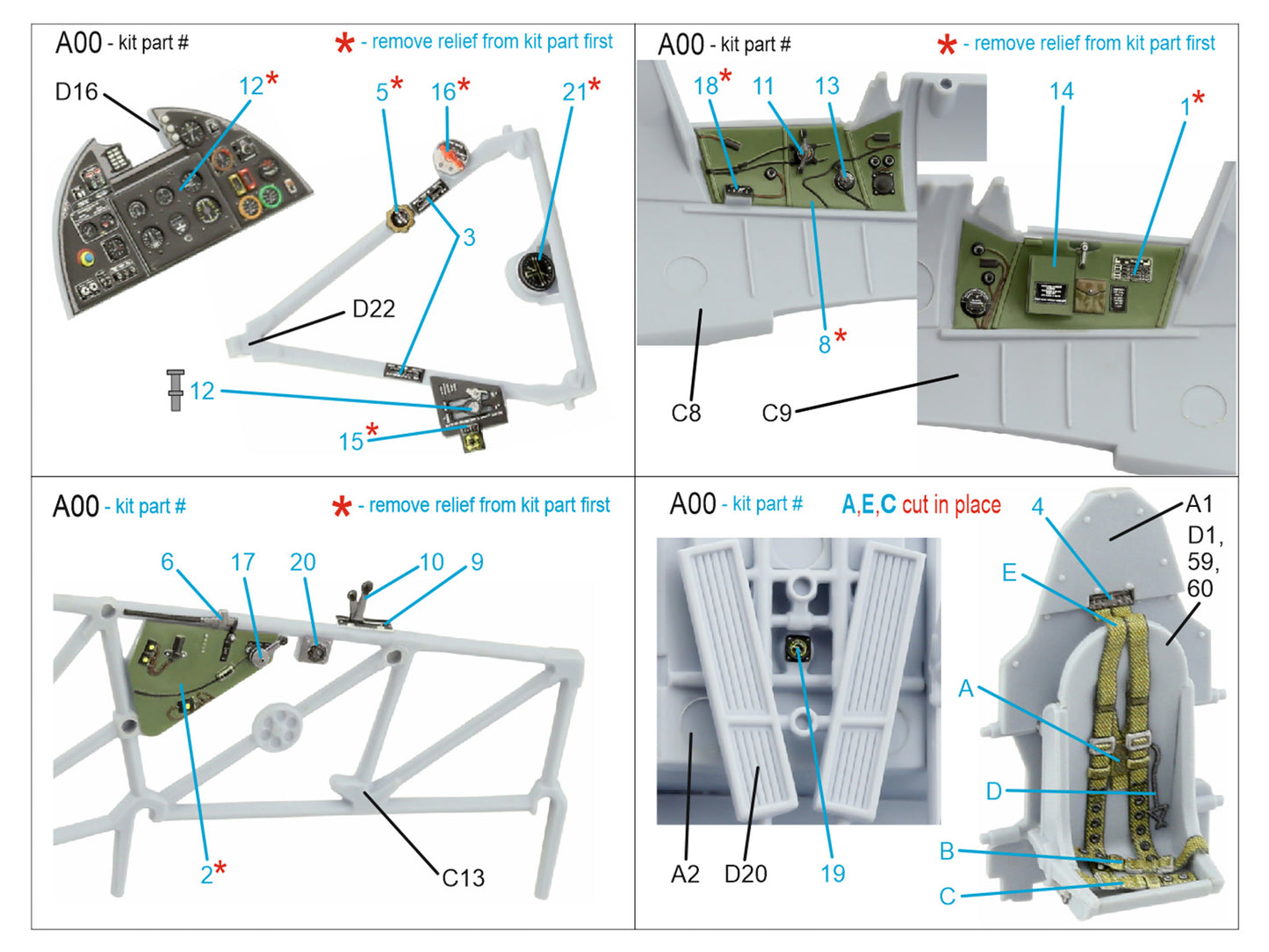 Quinta Studio QD48287 1:48 Hurricane Mk.I/Ib 3D Interior Decal
