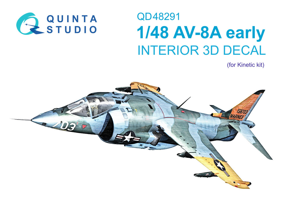 Quinta Studio QD48291 1:48 AV-8A Early Harrier 3D Interior Decal