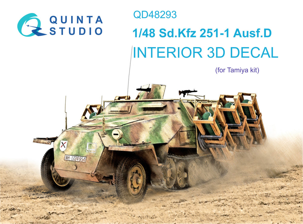 Quinta Studio QD48293 1:48 Sd.Kfz.251/1 Ausf.D 3D Interior Decal