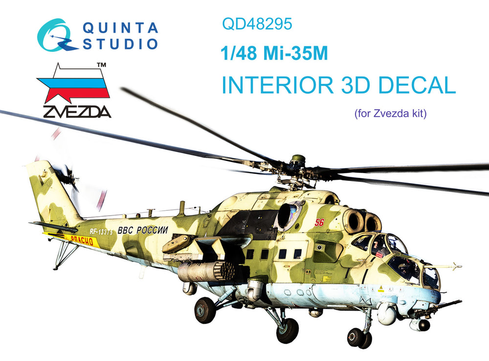 Quinta Studio QD48295 1:48 Mil Mi-35M 3D-Printed Interior Decals