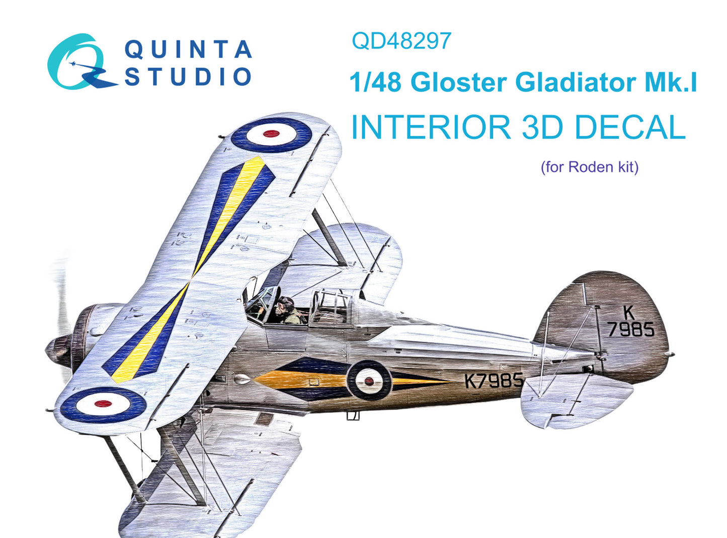 Quinta Studio QD48297 1:48 Gladiator Mk.I 3D Interior Decal