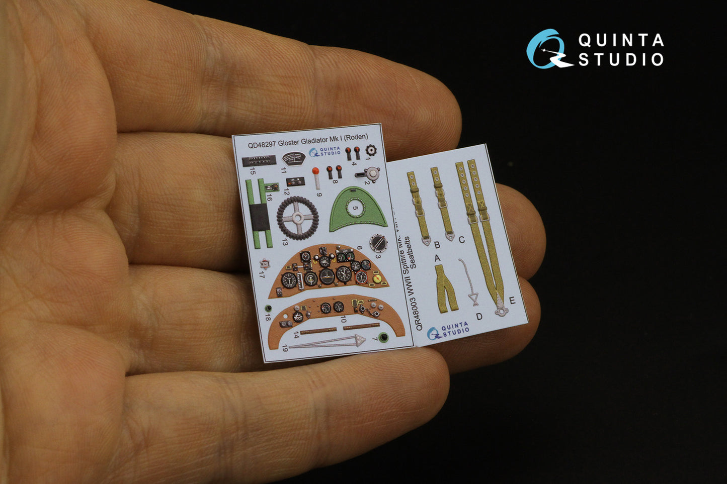 Quinta Studio QD48297 1:48 Gladiator Mk.I 3D Interior Decal