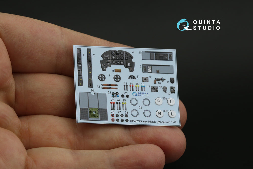 Quinta Studio QD48299 1:48 Yak-9DD/T 3D Interior Decal
