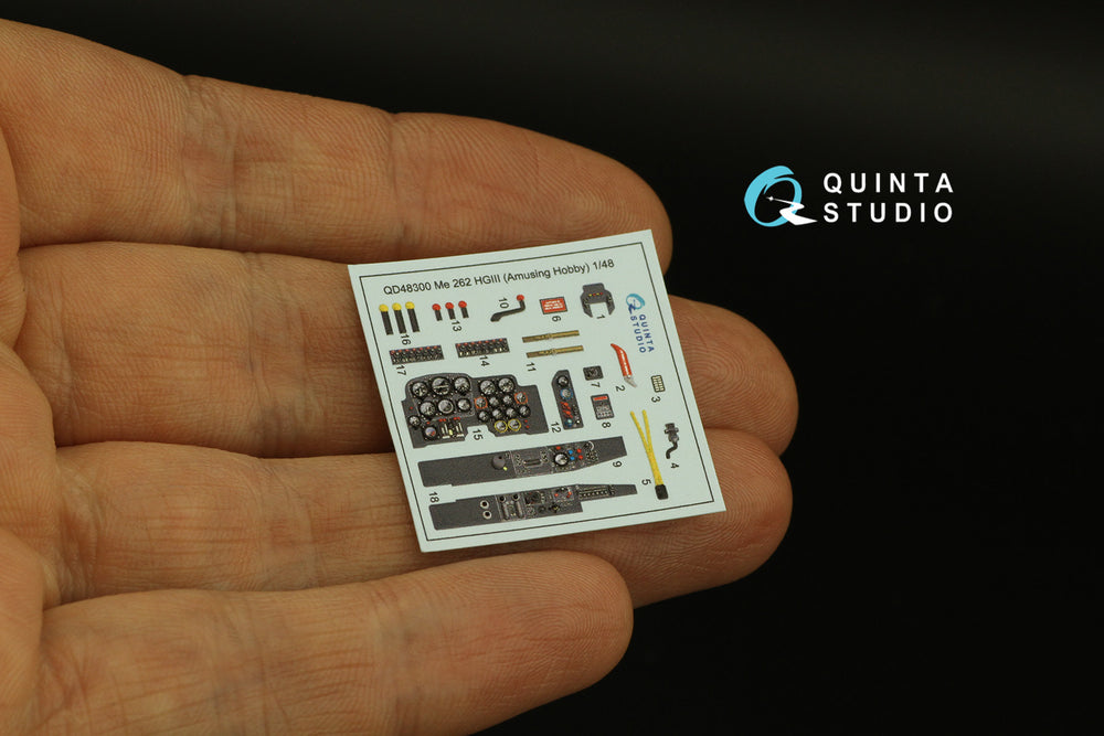 Quinta Studio QD48300 1:48 Me-262HG.III 3D Interior Decal