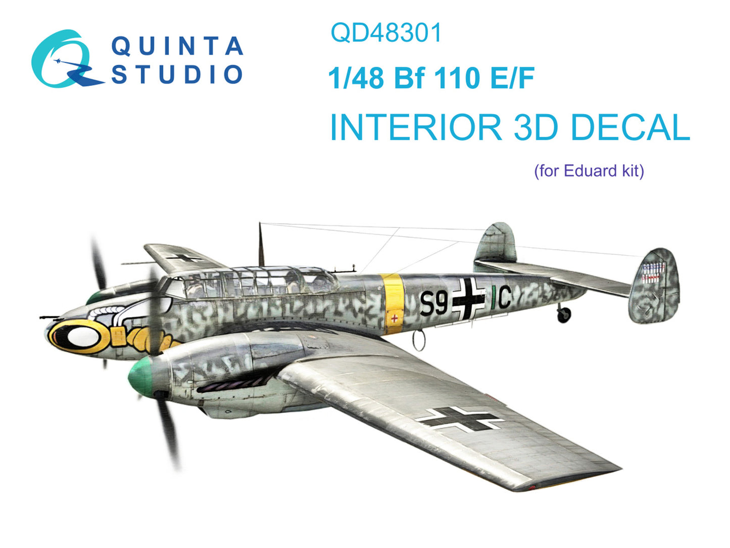 Quinta Studio QD48301 1:48 Bf-110E/F 3D Interior Decal