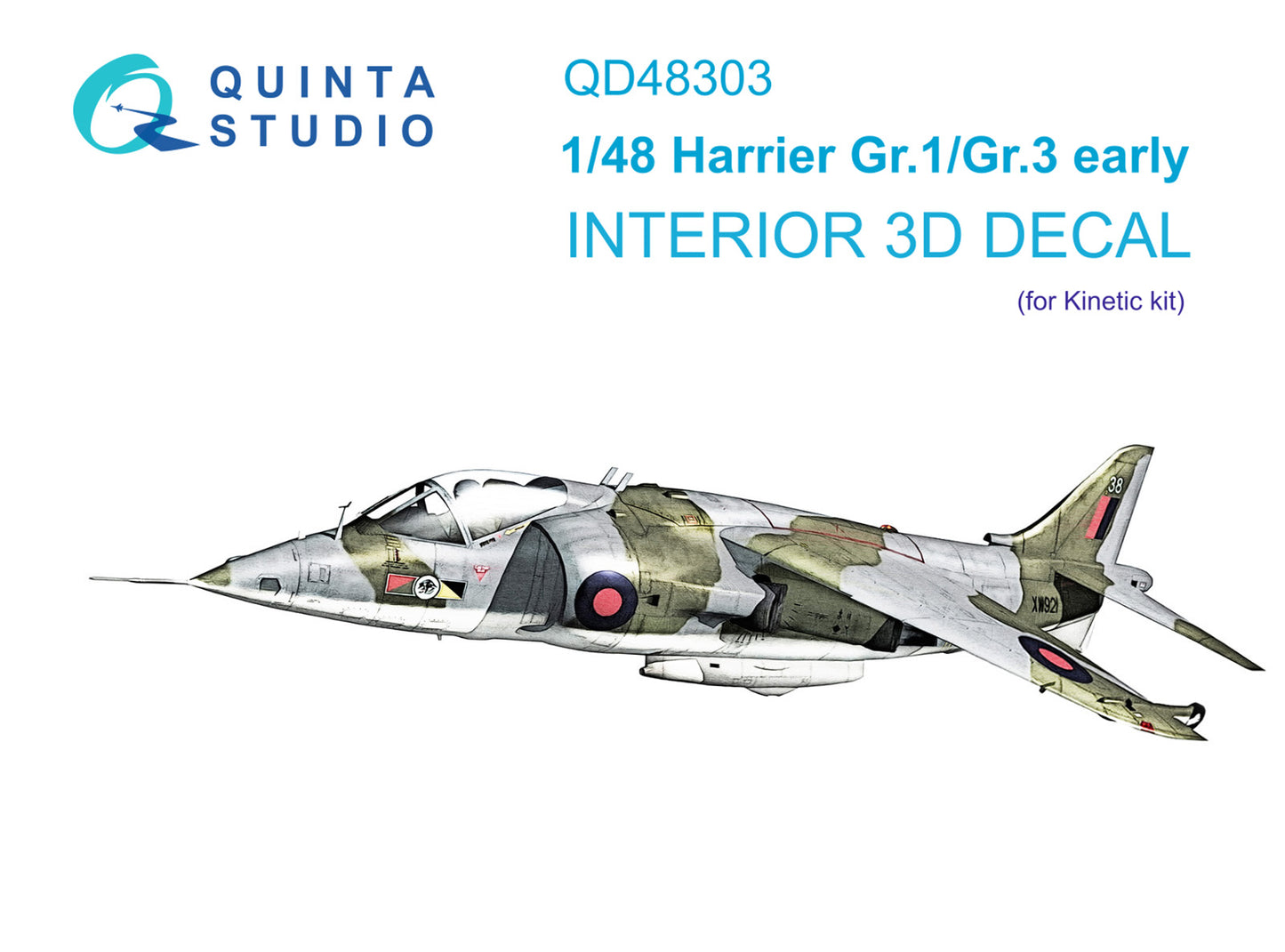 Quinta Studio QD48303 1:48 Harrier Gr.1/3 Early 3D Interior Decal