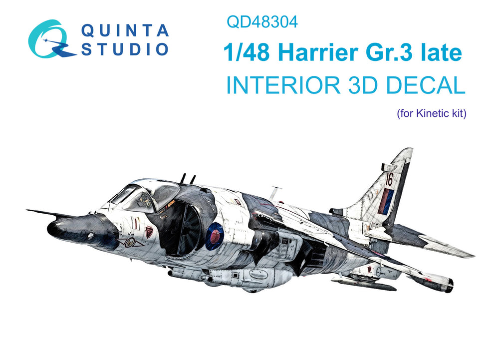 Quinta Studio QD48304 1:48 Harrier Gr.3 Late 3D Interior Decal