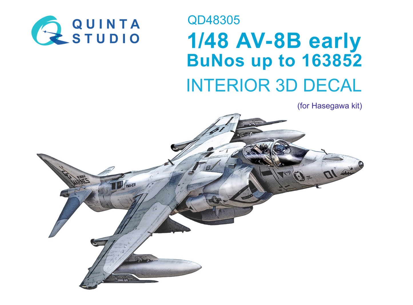 Quinta Studio QD48305 1:48 AV-8B Early Harrier 3D Interior Decal