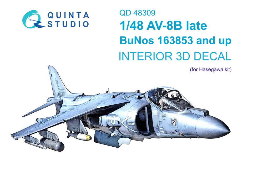 Quinta Studio QD48309 1:48 AV-8B Late Harrier 3D Interior Decal