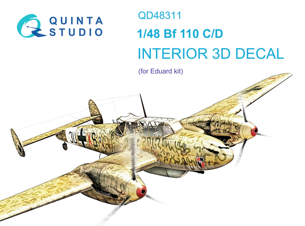 Quinta Studio QD48311 1:48 Bf-110C/D 3D Interior Decal