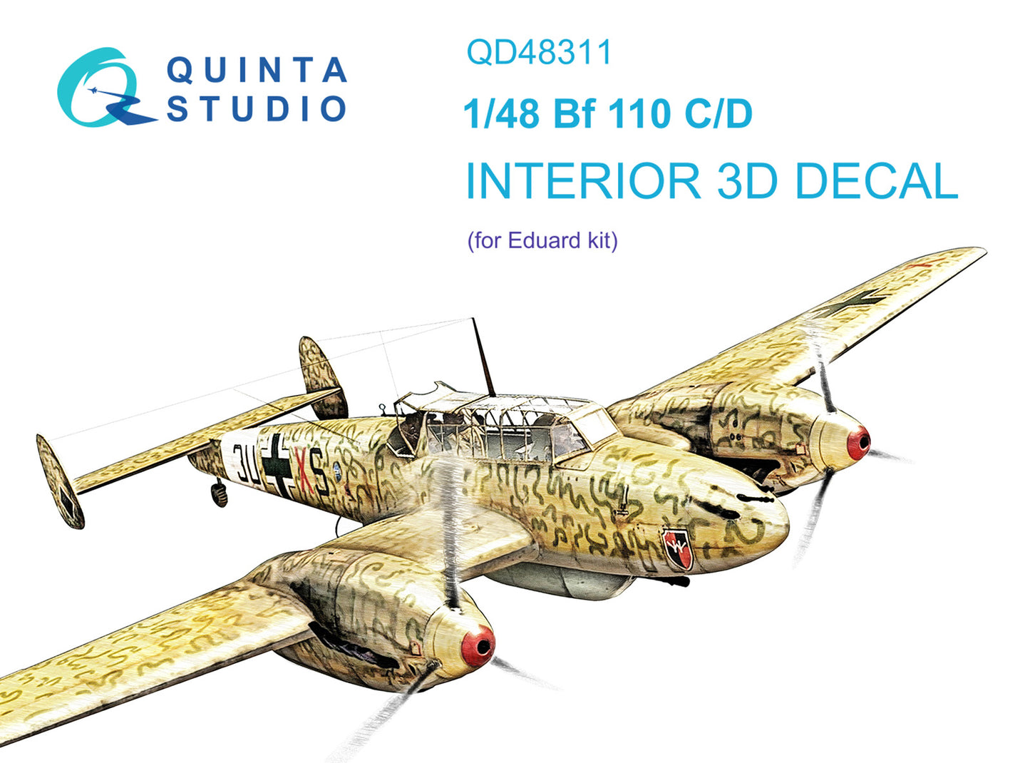 Quinta Studio QD48311 1:48 Bf-110C/D 3D Interior Decal