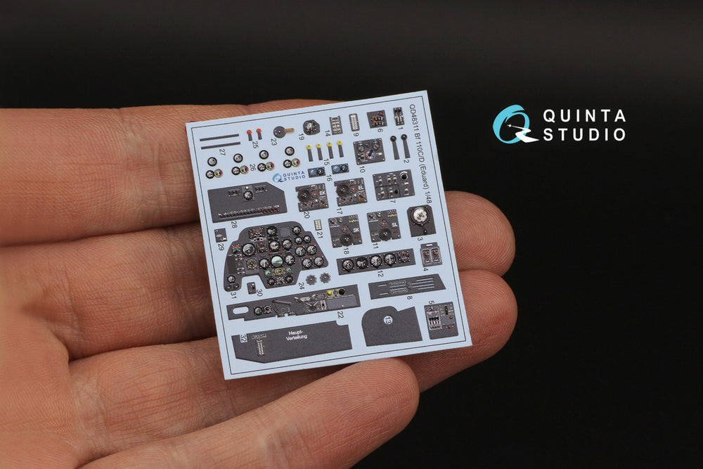 Quinta Studio QD48311 1:48 Bf-110C/D 3D Interior Decal
