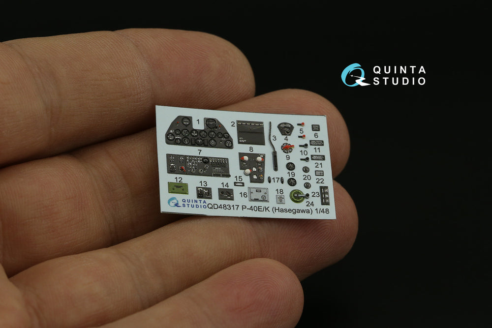 Quinta Studio QD48317 1:48 P-40E/K Kittyhawk 3D Interior Decal