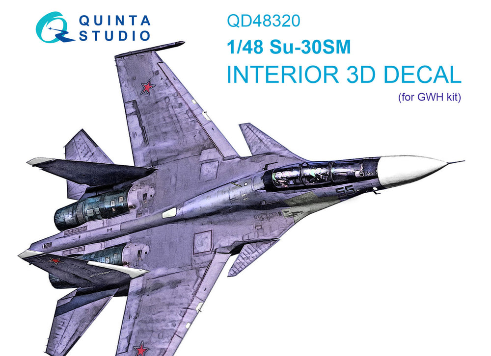 Quinta Studio QD48320 1:48 Sukhoi Su-30SM 3D-Printed Interior Decals