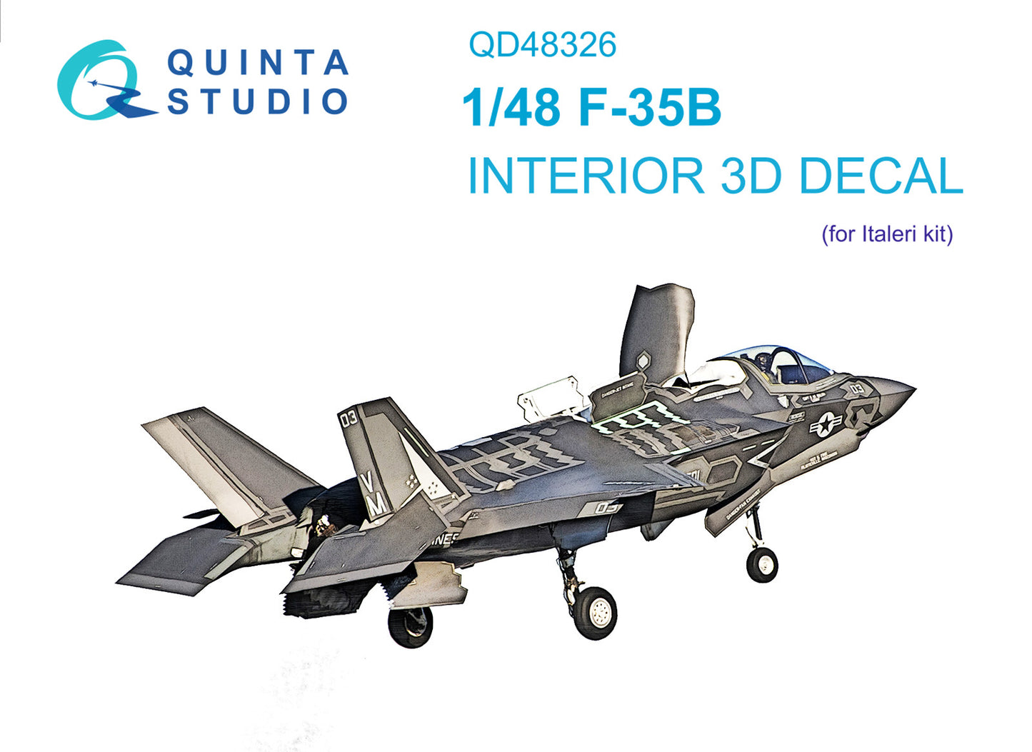 Quinta Studio QD48326 1:48 F-35B Lightning II 3D Interior Decal