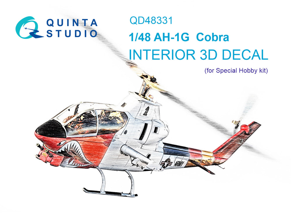 Quinta Studio QD48331 1:48 Bell AH-1G 3D-Printed Interior Decals