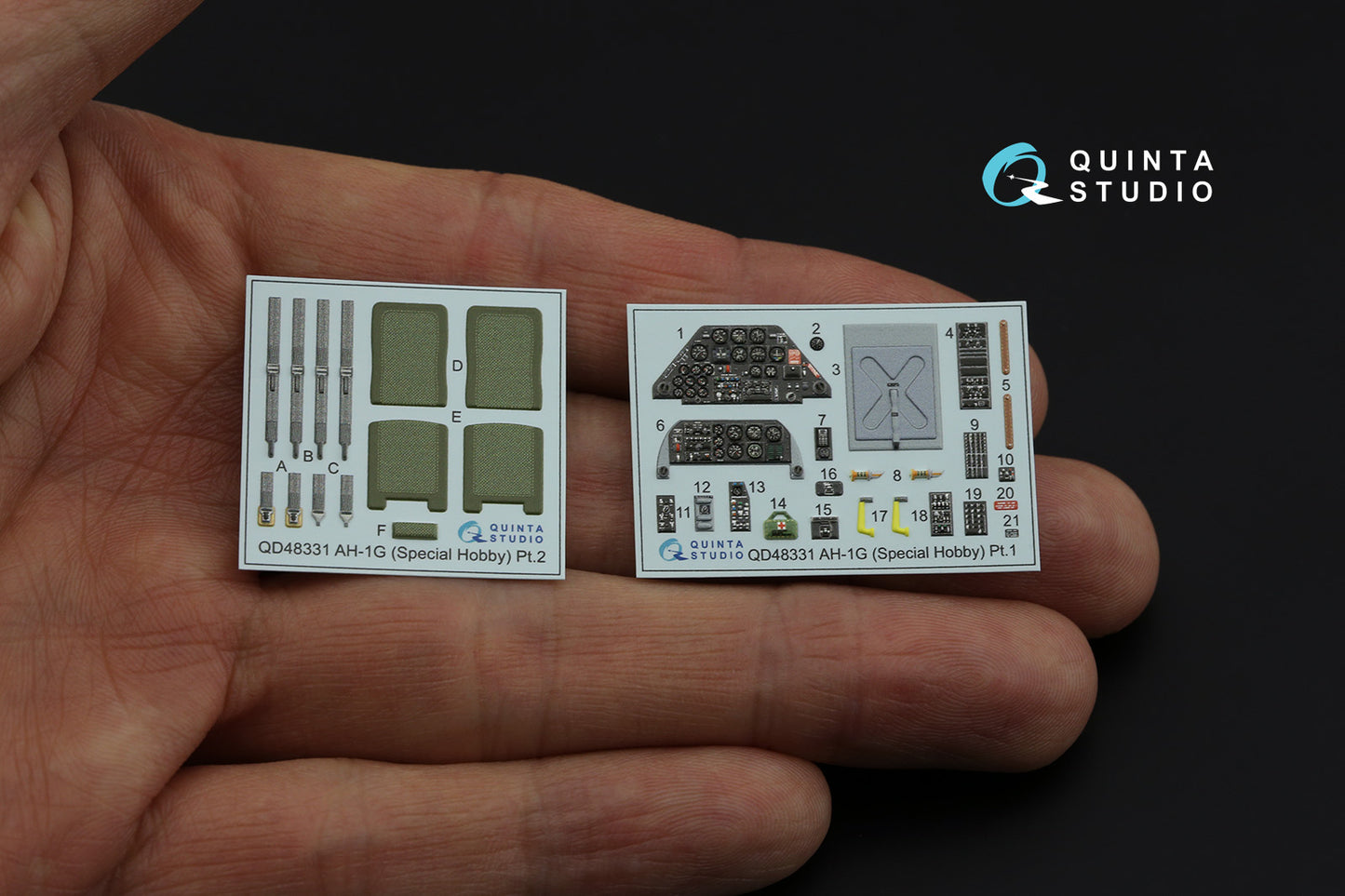 Quinta Studio QD48331 1:48 Bell AH-1G 3D-Printed Interior Decals