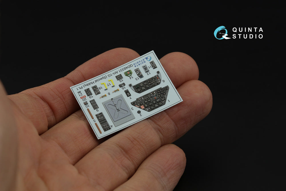 Quinta Studio QD48331 1:48 Bell AH-1G 3D-Printed Interior Decals