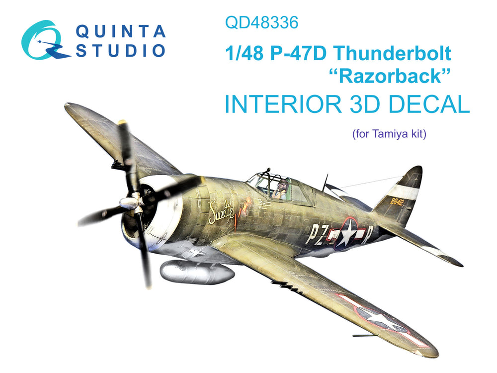Quinta Studio QD48336 1:48 P-47D Razorback 3D Interior Decal