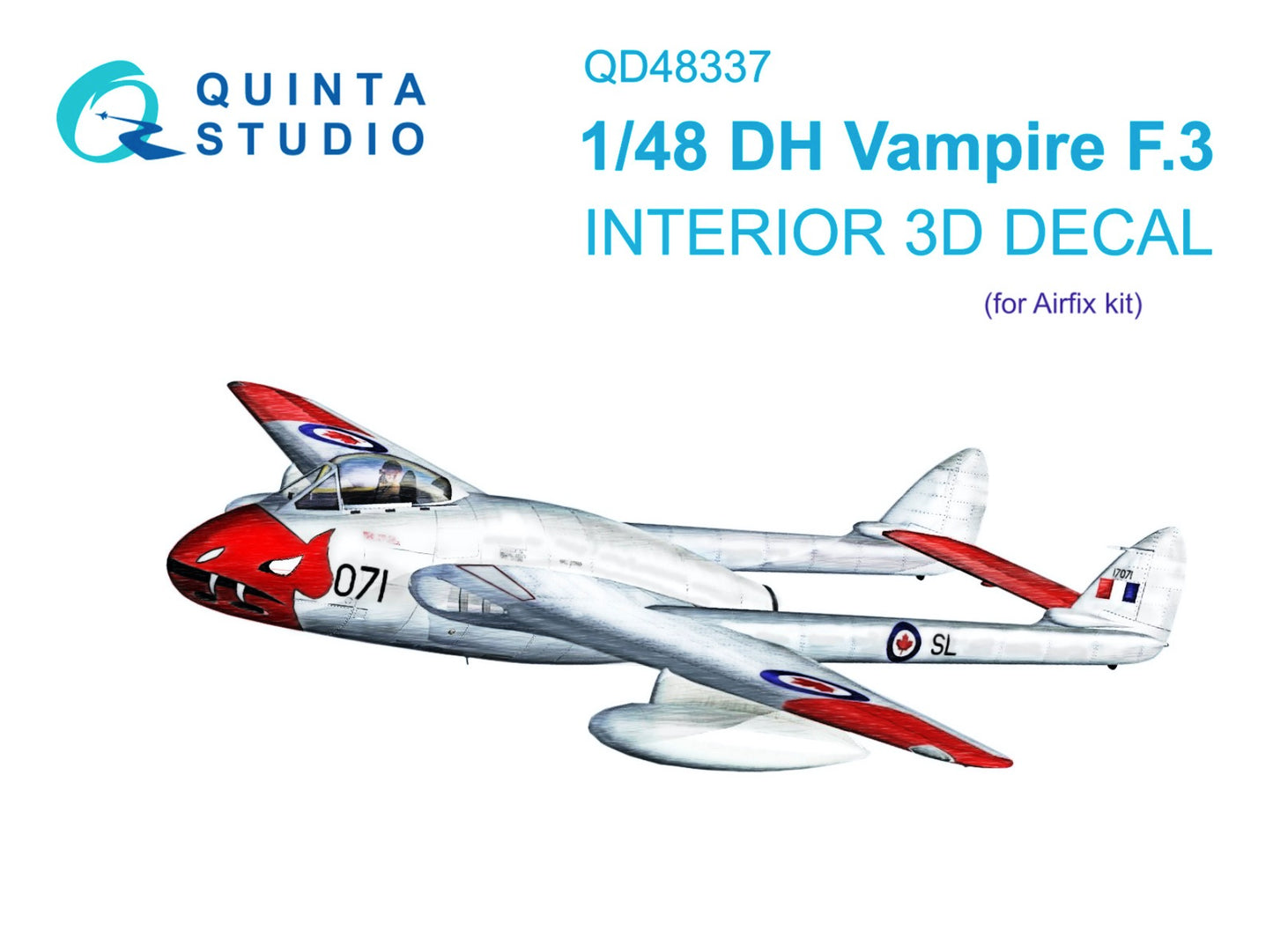 Quinta Studio QD48337 1:48 Vampire F.3 3D Interior Decal