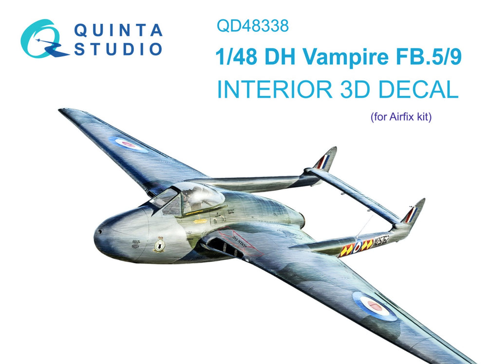 Quinta Studio QD48338 1:48 Vampire FB.5/9 3D Interior Decal