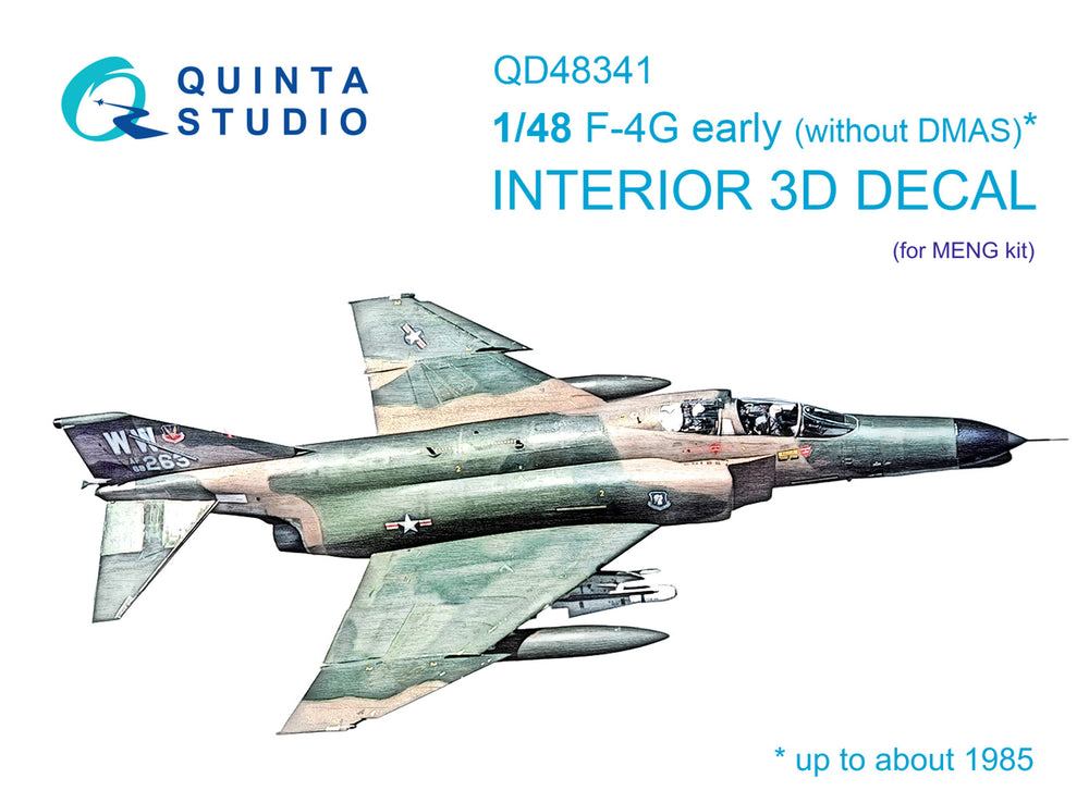 Quinta Studio QD48341 1:48 F-4G Phantom Early 3D Interior Decal