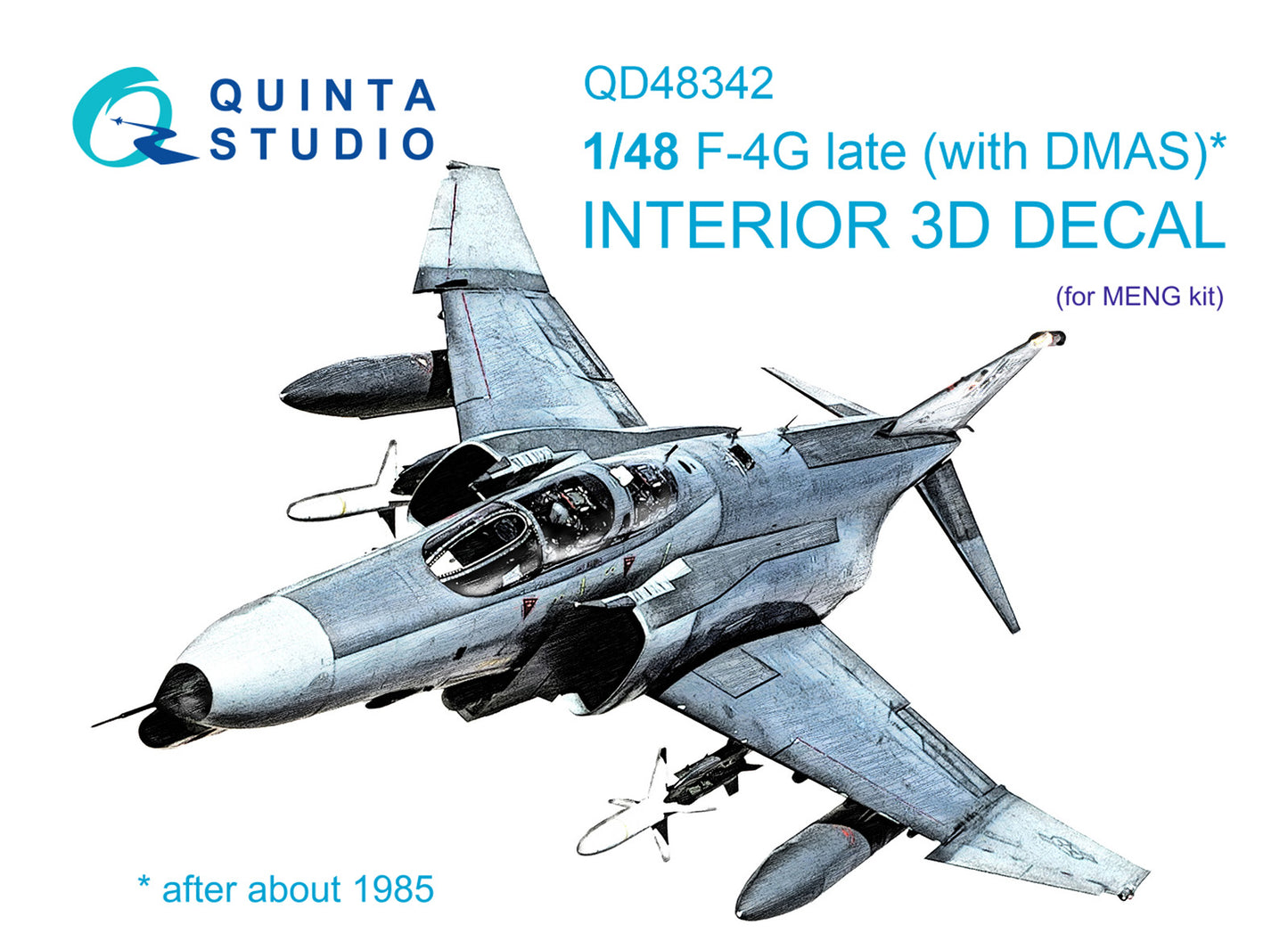 Quinta Studio QD48342 1:48 F-4G Phantom Late 3D Interior Decal