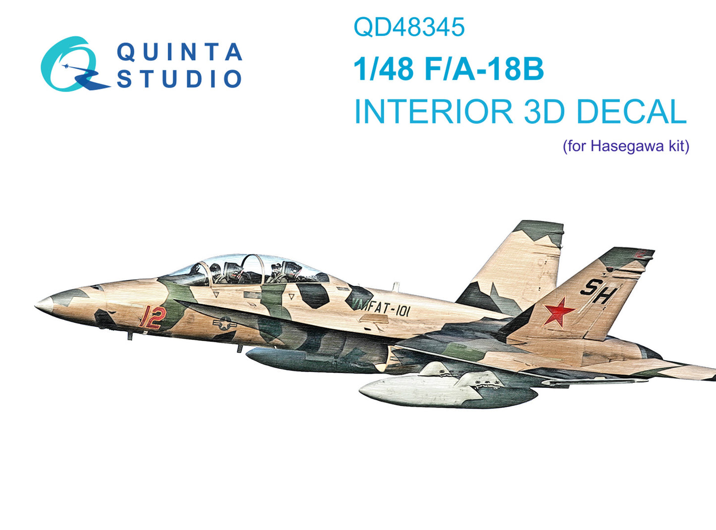Quinta Studio QD48345 1:48 Boeing F/A-18B 3D-Printed Interior Decals