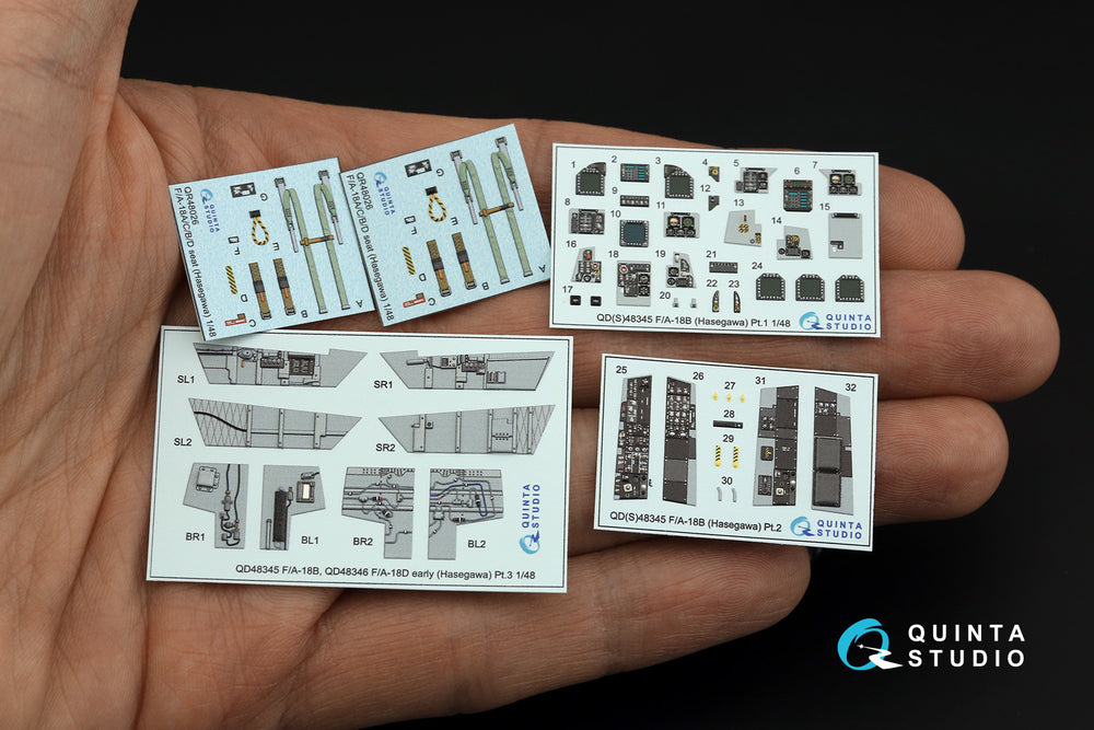 Quinta Studio QD48345 1:48 Boeing F/A-18B 3D-Printed Interior Decals