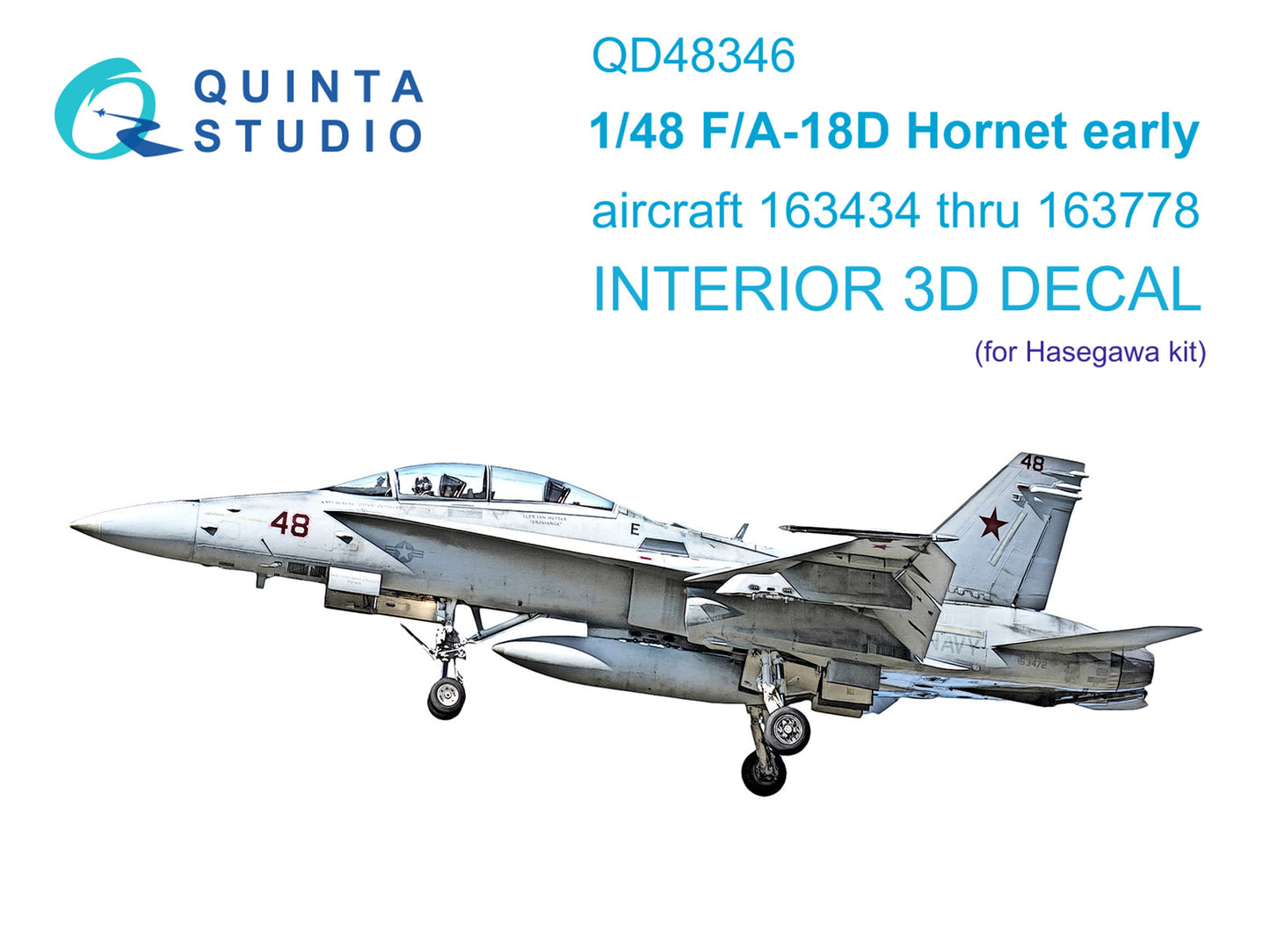 Quinta Studio QD48346 1:48 F/A-18D Early Hornet 3D Interior Decal