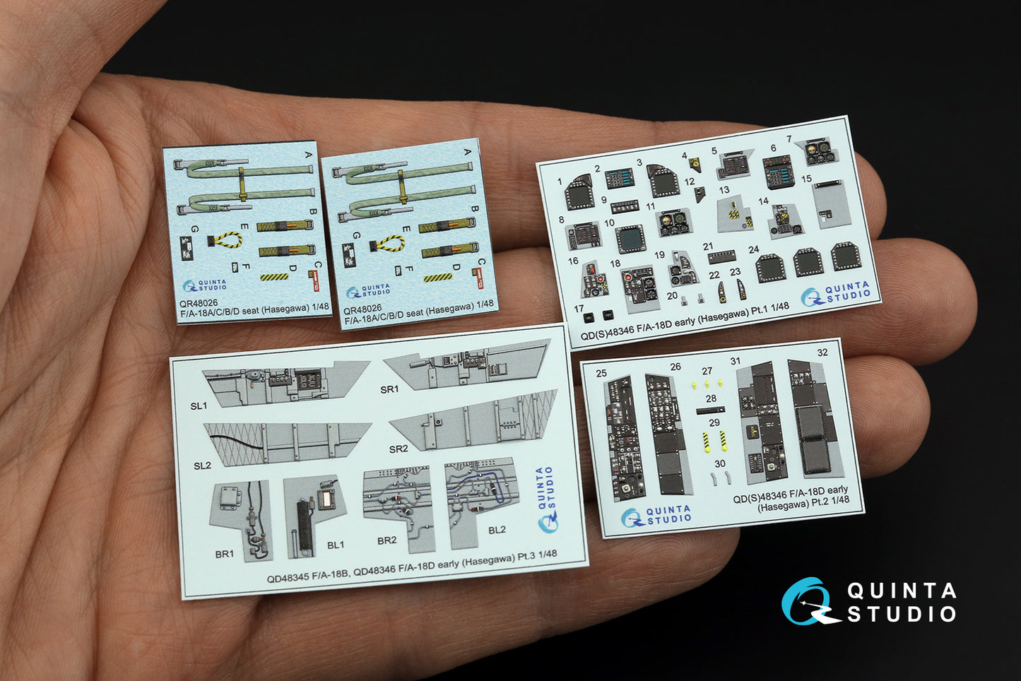 Quinta Studio QD48346 1:48 F/A-18D Early Hornet 3D Interior Decal