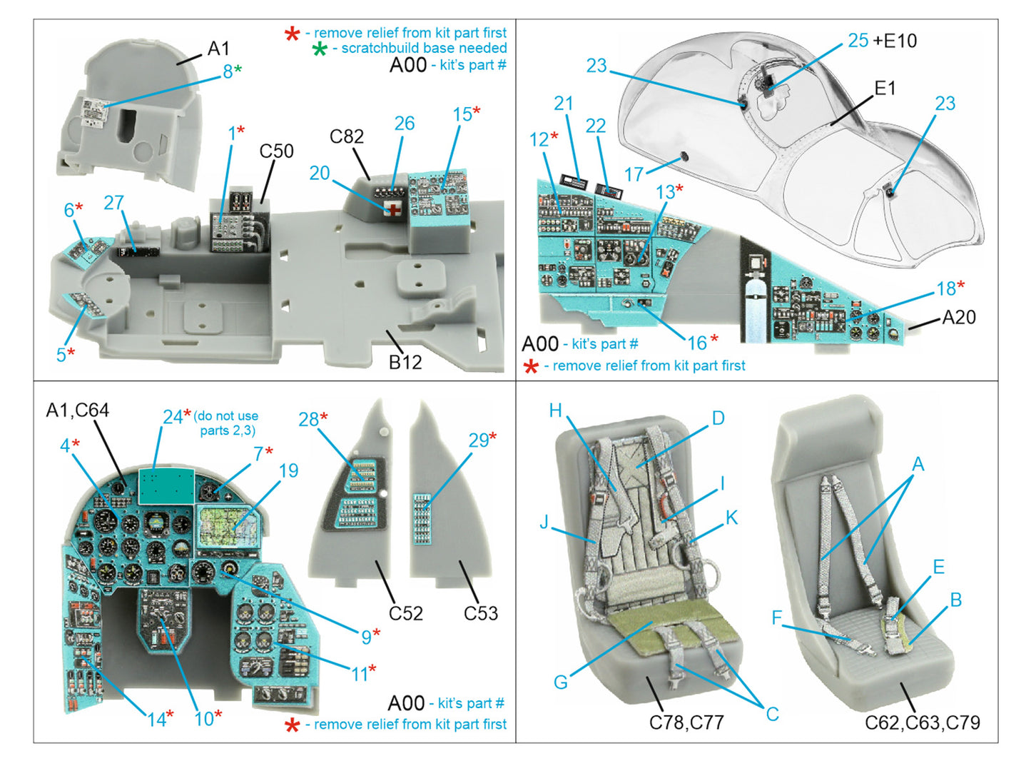 Quinta Studio QD48356 1:48 Mil Mi-24D 3D-Printed Interior Decals